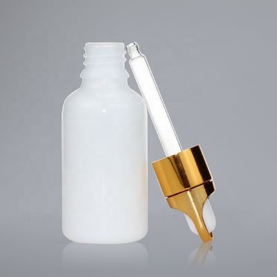 Yüksek Kaliteli Kozmetik Beyaz Porselen Damlalıklı Şişe 30ml Cam Damlalıklı Şişe