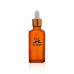 Renkli Paiting ODM Serum Damlalık Şişeleri Cam Buzlu Yuvarlak Şekil