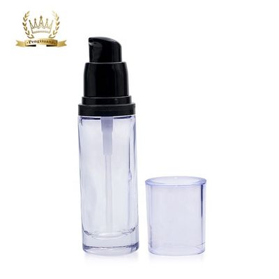Güzellik Pompalı Lüks Yuvarlak 30ml Kozmetik Ambalaj Cam Likit Fondöten Şişesi