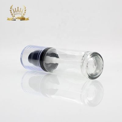 Güzellik Pompalı Lüks Yuvarlak 30ml Kozmetik Ambalaj Cam Likit Fondöten Şişesi