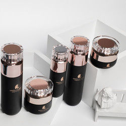 Cilt Bakım Kremi Losyonu için Siyah 40ml-120ml Kozmetik Ambalaj Seti