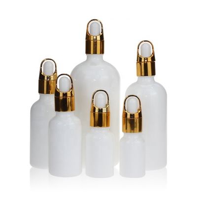 Cam Damlalık Kapaklı Beyaz Yuvarlak 200ml Yağ Damlalıklı Cam Şişe