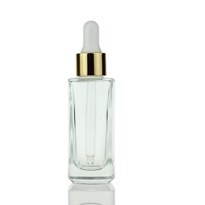 35ml Kare Damlalıklı Şişe Cilt Bakımı Gözler Serum Kozmetik Cam Şişe S025
