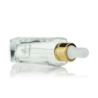 35ml Kare Damlalıklı Şişe Cilt Bakımı Gözler Serum Kozmetik Cam Şişe S025