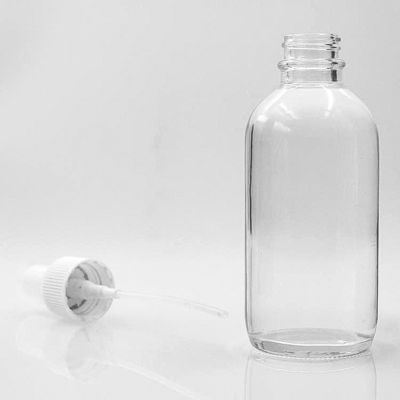 Pompa Spreyi ile Sıvı 120ml Berrak Boston Cam Şişeler