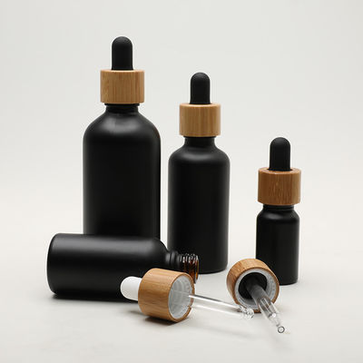 Yuvarlak 5ml Bambu Siyah Esansiyel Yağı Damlalıklı Şişe