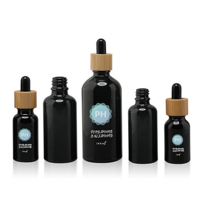 Yuvarlak 5ml Bambu Siyah Esansiyel Yağı Damlalıklı Şişe