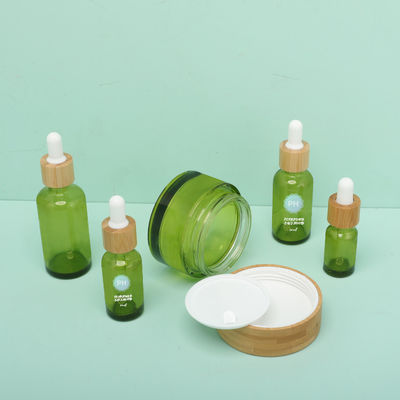 Yeşil Bambu Uçucu Yağ Damlalıklı Şişe alüminyum ve plastik Yaka