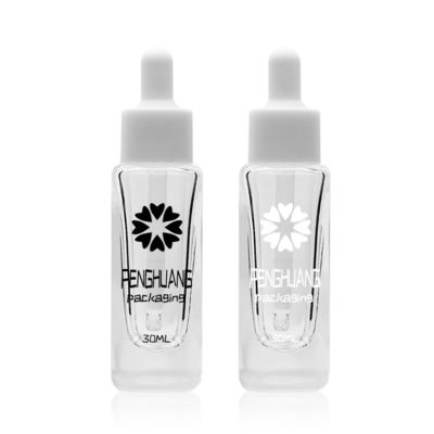 Beyaz damlalıklı 50ml serum cam şişe