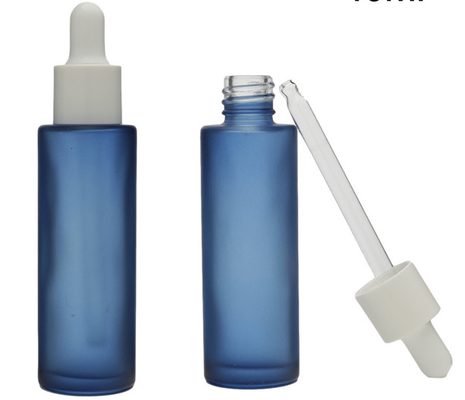 Renkli Dondurulmuş 50ml Boş Serum Damlacı Yağ İçin Cam Şişe Paketleme