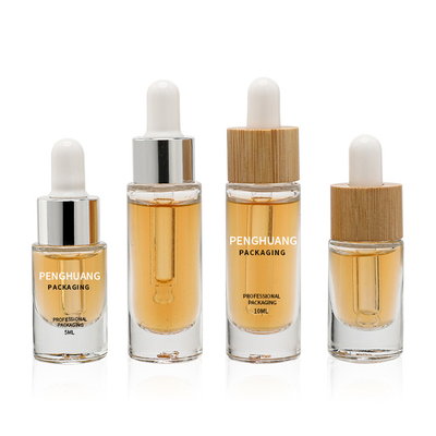 5ml 10ml 15ml 30ml cam serum cilt bakımı için ambalaj cam şişe yüz bakımı cam yağ damlalığı