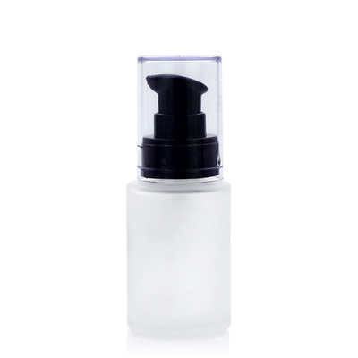 30ml Yuvarlak Şekilli Cam Boş Fondöten Şişesi, Pres Pompalı