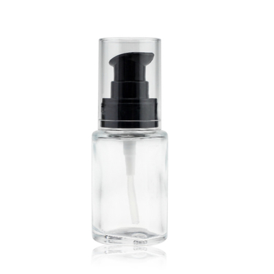 30ml Yuvarlak Şekilli Cam Boş Fondöten Şişesi, Pres Pompalı