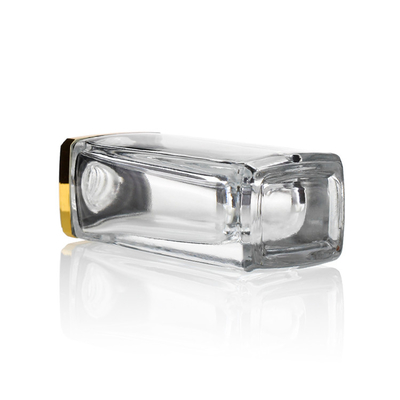 Losyonlar F150 için Kare Kozmetik Konteyner Boş 30ml Şeffaf Cam Fondöten Şişesi