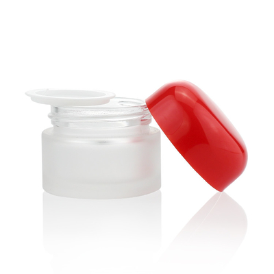 Buzlu Cam Kavanoz Mini Göz Kremi Konteyner Ambalajı 15g 15ml Yuvarlak Cam Kavanoz