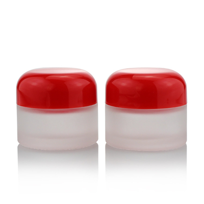 Buzlu Cam Kavanoz Mini Göz Kremi Konteyner Ambalajı 15g 15ml Yuvarlak Cam Kavanoz