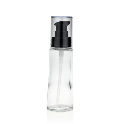 Şeffaf Kapaklı 50ml Likit Fondöten Şişe Serigrafi