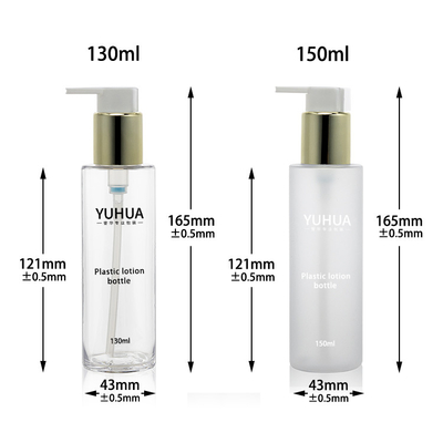 Losyon Pompa Püskürtücü ile PCR Geri Dönüşüm Buzlu PET Şişe 150ml 130ml