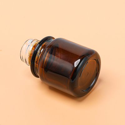Amber 30ml Likit Fondöten Şişeleri Silindir Cam Damlalıklı Şişe