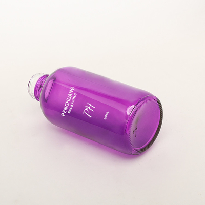 60ml 120ml 240ml Mor Boston Şişe 4oz 2oz Esansiyel Yağ Cam Damlalıklı Şişe