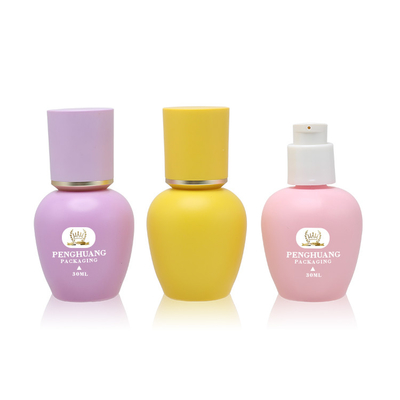 wholesale 30ml cam fondöten şişesi Lüks Özel 30ml Uçucu Yağ Şişesi Boş Buzlu Cam Serum Damlalık Şişesi