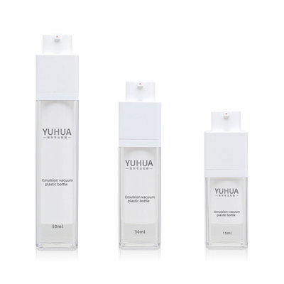 Likit Fondöten Dispenseri PET Plastik Şişe Şeffaf Çift Duvar 15ml 30ml 50ml