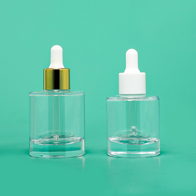 Serum Yağ Damlalıklı Cam Şişe İtmeli Pompa Şeffaf Pipet 50ml