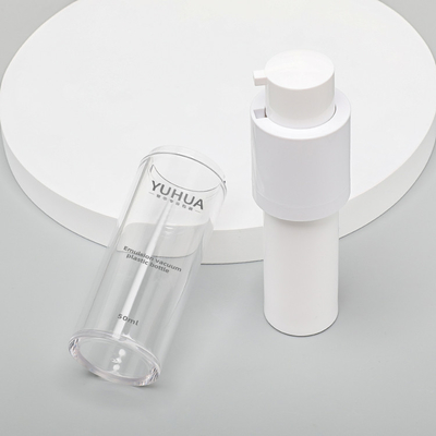 Havasız PET Plastik Şişe 15ml 30ml 50ml Şeffaf Yuvarlak Şekil