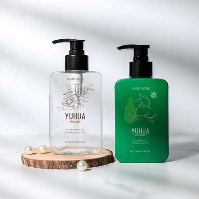 Losyon Pompası Özel Renk ile 200ml Dikdörtgen PET Şişe