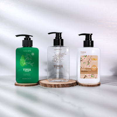 Losyon Pompası Özel Renk ile 200ml Dikdörtgen PET Şişe