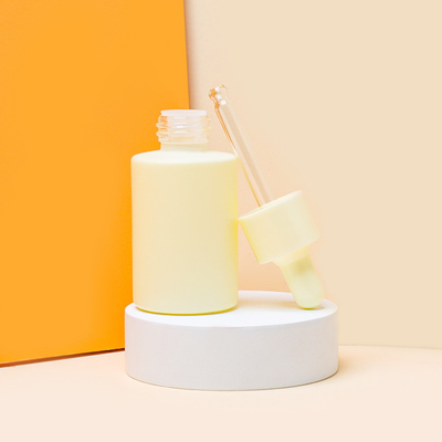 Pres Pompalı ve Kapaklı Fondöten Ambalajlı 30ml Cam Serum Damlalıklı Şişeler