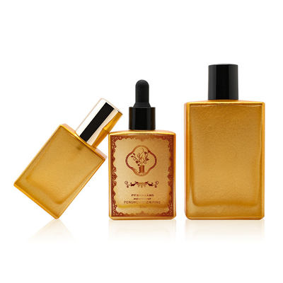 Lucury Glass Altın Serum Damlalık Şişeleri Parfüm Yağı Ambalaj Logosu Özel 50ml 100ml 120ml