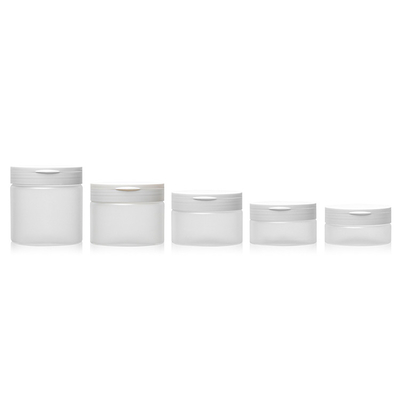 180g Özel Logo Geniş Ağız Yuvarlak Plastik Paketleme Vücut Kirlenme Kavanozu vida Kapaklı