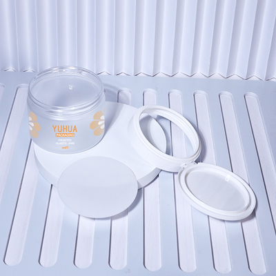 180g 240g 300g Özel logo Plastik ambalaj krem kavanozları vücut tereyağı yüz kremi