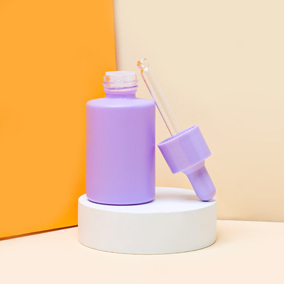 Serum Mat Cam Damlalıklı Şişe 30ml Buzlu Kozmetik Esansiyel Yağı Şişesi 1oz