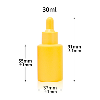 Serum Mat Cam Damlalıklı Şişe 30ml Buzlu Kozmetik Esansiyel Yağı Şişesi 1oz
