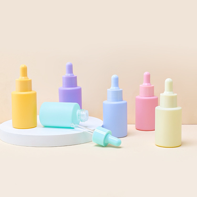 Mat Cam Serum Damlalıklı Şişe Buzlu Kozmetik Cilt Bakımı Ambalajı 30ml 1oz