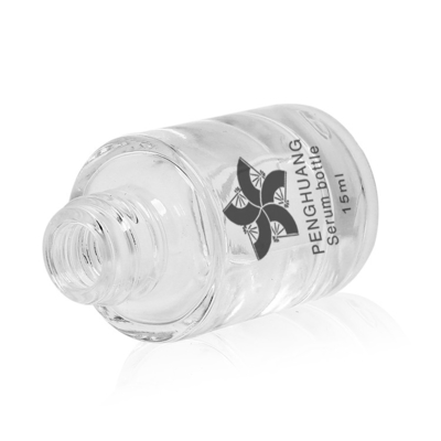 Beyaz Plastik Damlalıklı 15ml Silindir Yuvarlak Cam Şişe