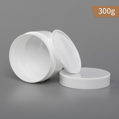 300g PP Plastik Kavanoz Tek Duvar Beyaz Renkli Kavanoz ve Pp Contalı Kapak