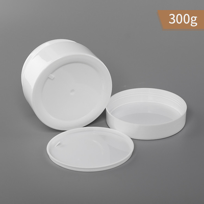 300g PP Plastik Kavanoz Tek Duvar Beyaz Renkli Kavanoz ve Pp Contalı Kapak