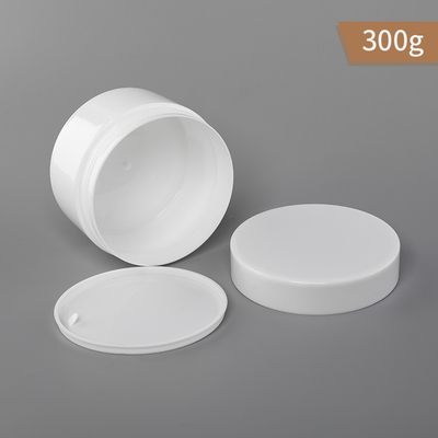 300g PP Plastik Kavanoz Tek Duvar Beyaz Renkli Kavanoz ve Pp Contalı Kapak