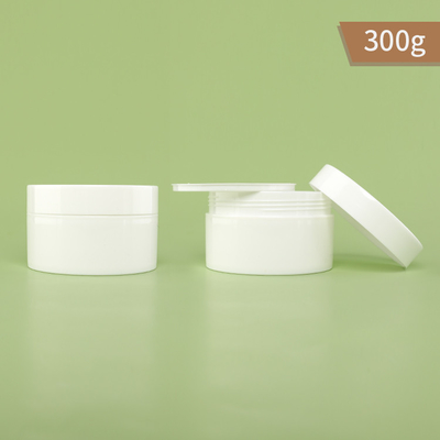300g PP Plastik Kavanoz Tek Duvar Beyaz Renkli Kavanoz ve Pp Contalı Kapak