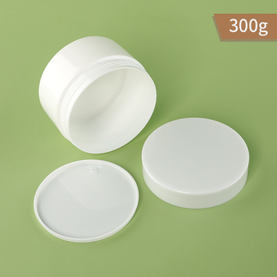300g PP Plastik Kavanoz Tek Duvar Beyaz Renkli Kavanoz ve Pp Contalı Kapak