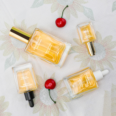 15ml 30ml 50ml 100ml Serum Damlalıklı Şişe Yağ Ambalaj Cam Kare Şekli