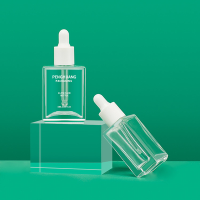 MSDS Dikdörtgen 15ml Serum Damlalıklı Şişeler Esans Yağı Paketleme