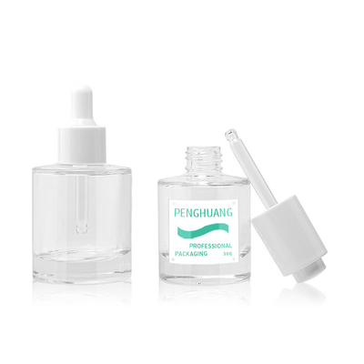 Sıvı Özlü Yüz Bakımı 30ml Cam Serum Şişesi Serigrafi