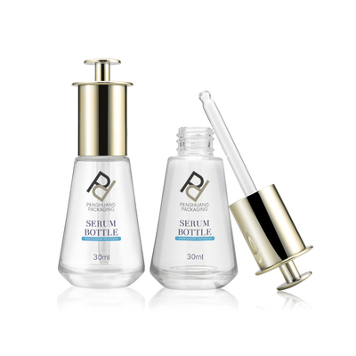 30ml Cam Serum Basın Damlalıklı Şişeler Konik Flask Sıcak Damgalama