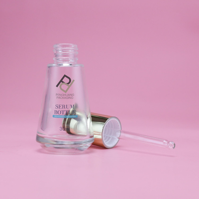 30ml Cam Serum Basın Damlalıklı Şişeler Konik Flask Sıcak Damgalama