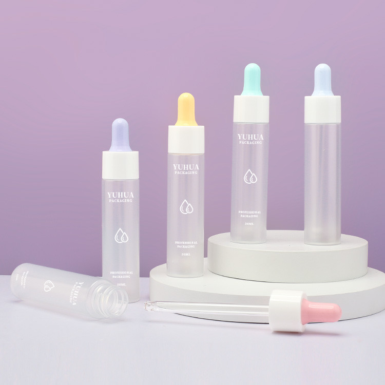 1oz Beyaz Silindir Serum Şişesi Kozmetik Ambalaj Renkli Macaron Serum Esansiyel Yağı Damlalık Şişesi