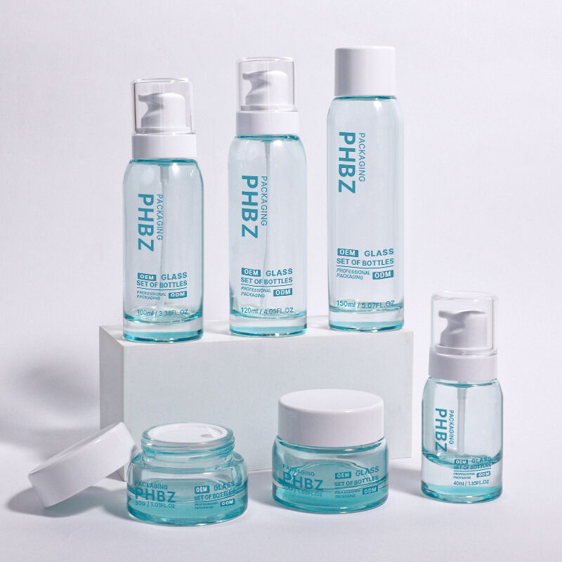 ODM OEM Kabul Edildi Yuvarlak Lüks kozmetik ambalaj şişesi, üst düzey kremler, serumlar ve diğer güzellik malzemeleri için uygundur